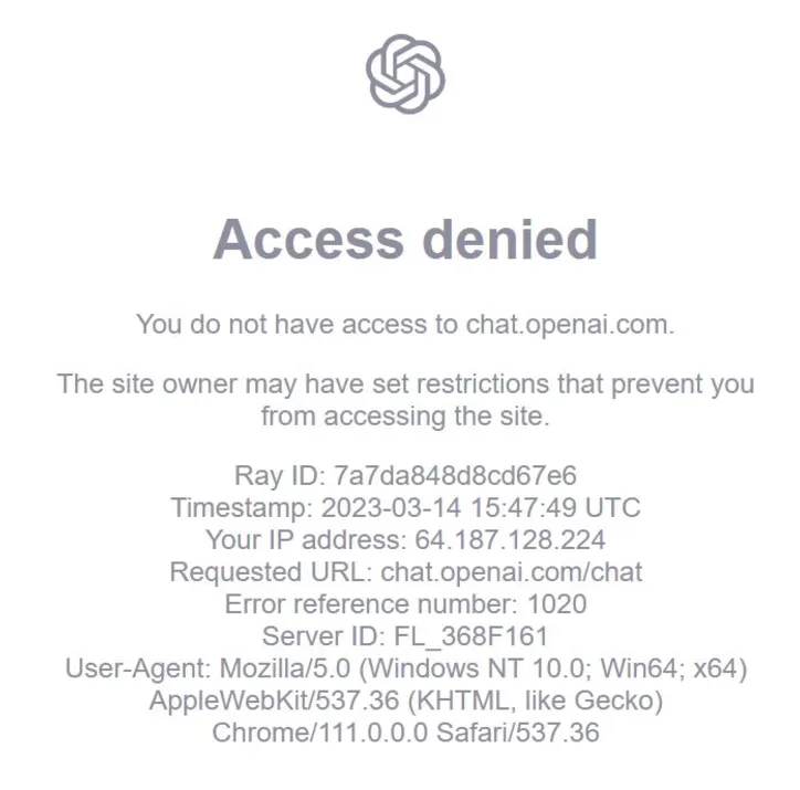 Access Denied的报错截图